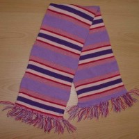 Pruhovaná pletená šála