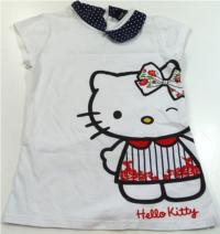 Bílo-tmavomodré tričko s Hello Kitty zn. George
