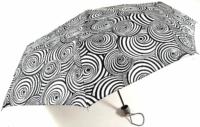 Outlet - Dámský šedo-černý vzorovaný skládací deštník zn. Drizzles 