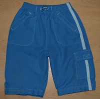 Modré 3/4 kalhoty s pruhy