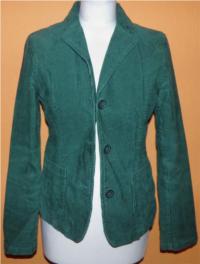 Dámský zelený manžestrový kabátek 