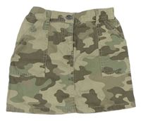 Khaki army riflová sukně zn. F&F