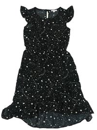 Černé lehké šaty s hvězdami zn. Bluezoo