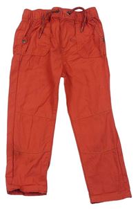 Cihlové plátěné kalhoty zn. M&Co