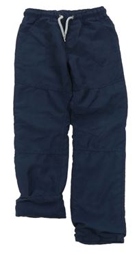 Tmavomodré šusťákové zateplené kalhoty zn. C&A