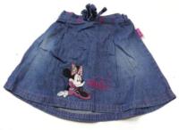 Modrá riflová sukýnka s Minnie zn. Disney 