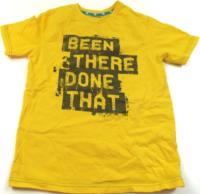 Žluté tričko s nápisem zn. Rebel