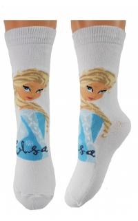 Nové - Bílé ponožky s Frozen zn. Disney vel. 13-16