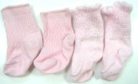 2x růžové ponožky