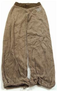 Hnědé sametové kalhoty s korunkou zn. H&M