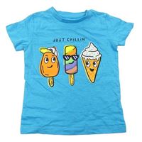 Světlemodré tričko se zmrzlinami zn. Next