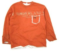 Cihlové triko s nápisem zn. Timberland