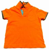 Oranžové tričko s límečkem zn. George 