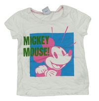 Bílé melírované tričko s Mickey zn. Next