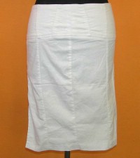Dámská bílá plátěná sukně