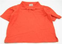 Oranžové tričko s límečkem 