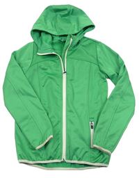Zelená softshellová bunda s kapucí zn. crivit