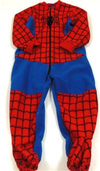 Červeno-modrá fleecová kombinézka se Spider-manem zn. George 