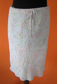 Dámská růžová letní sukně s kvítky vel. 40