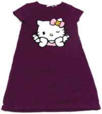 Fialové svetrové šatičky s Kitty zn. H&M