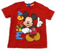 Červené tričko s Mickey Mousem zn. George + Disney