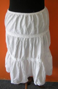 Dámská bílá letní plátěná sukně