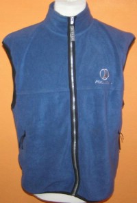 Pánská modrá fleecová vesta s nápisem