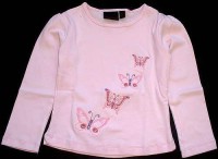 Outlet - Růžové triko s motýlky