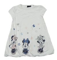 Bílé šaty s Minnie a motýlky zn. Disney