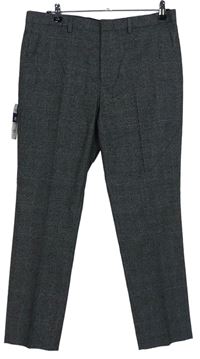 Pánské černo-vínové kostkované kalhoty zn. Burton vel. 34S