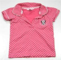 Růžové puntíkové polo tričko s Minnií zn. H&M