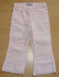 Růžové riflové kalhoty