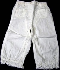 Outlet - Bílé lněné kalhoty zn. Next