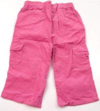 Růžové manžestrové kalhoty zn.George 