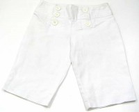 Bílé 3/4 plátěné kalhoty zn. Tammy vel. 134 cm