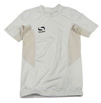 Bílo-béžové sportovní funkční tričko s logem zn. Sondico