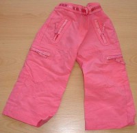 Růžové plátěné kalhoty s kapsičkami zn. Early Days