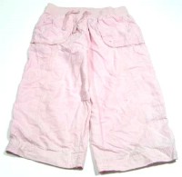 Růžové 3/4 lněné kalhoty zn. Next vel. 10 let