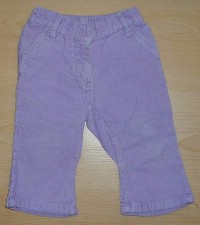 Fialové manžestrové kalhoty