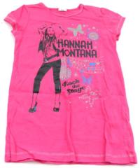 Růžové tričko s Hannou Montanou zn. Disney 