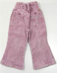 Růžové manžestrové kalhoty s logem zn.Next