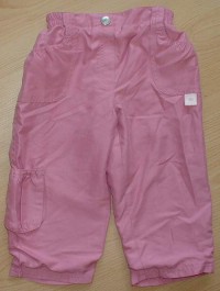 Růžové šusťákové oteplené kalhoty s kapsou zn. Early Days