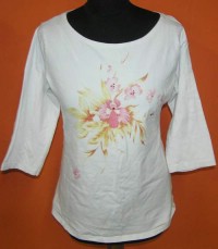 Dámské bílé těhotenské triko s květy zn. H&M