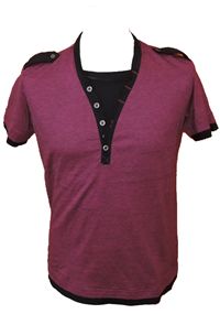 Pánské purpurovo-černé tričko zn. Urban vel. L 