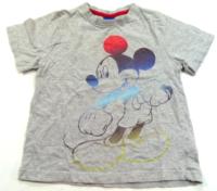 Šedé tričko s Mickey Mousem zn. Disney
