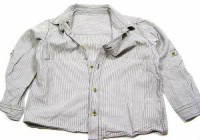 Hnědo- bílá pruhovaná košile