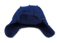 Modrá fleecová čepice s výšivkou ;vel. 1-2 let 