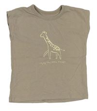 Hnědé tričko s žirafou zn. George