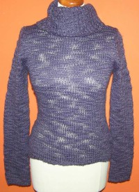 Dámský tmavofialový svetr s rolákem zn. Dorothy Perkins
