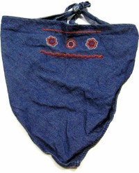 Modrý riflový šátek s kytičkou